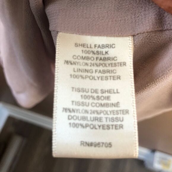 REBECCA TAYLOR WOMENS 2 BEIGE TAN SILK LACE RUFFLE CAMI TANK BLOUSE - Picture 10 of 11